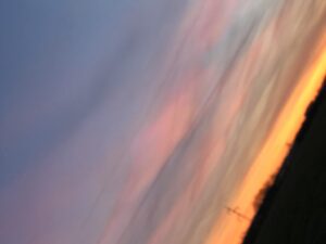 Schräger Sonnenuntergang - Wandbild