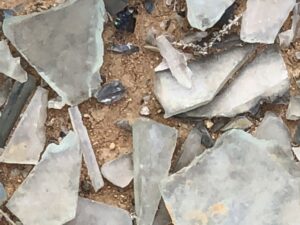 Zerbrochene Glasscherben Morro Jable