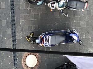 Senkrecht Bild von einem Motorrad