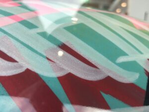 Grüne Streifen Kunstdruck