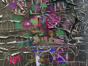 Komposition mit verschiedenen Farbschichten und Strukturen